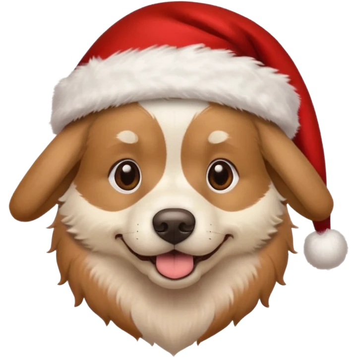 cachorro com gorro de natal emoji