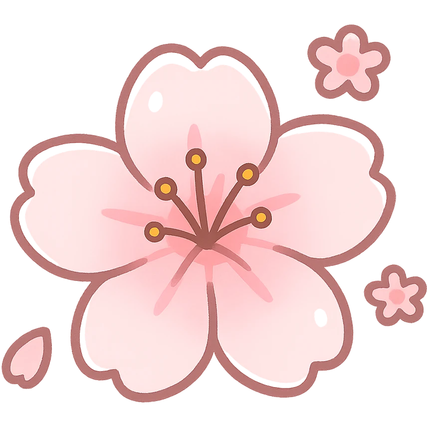 sakura cherry blossom flower, remove background emoji