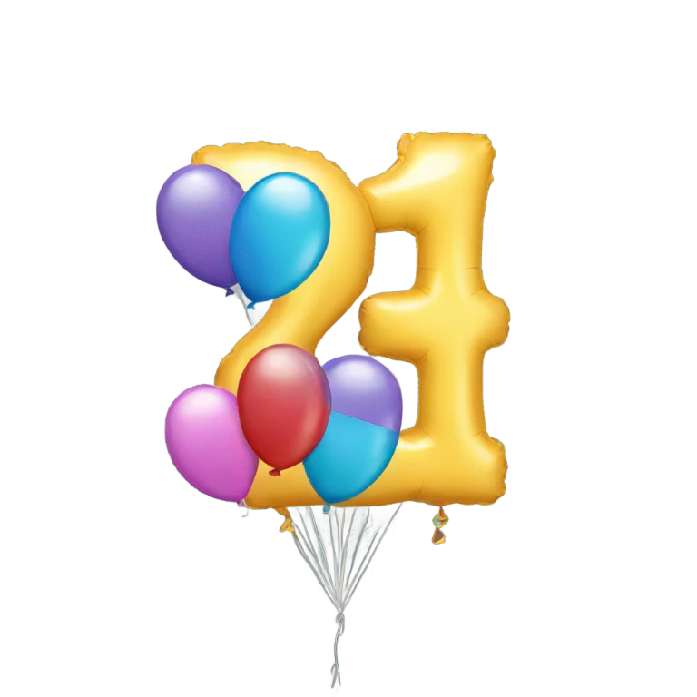 Number 24 balloon emoji