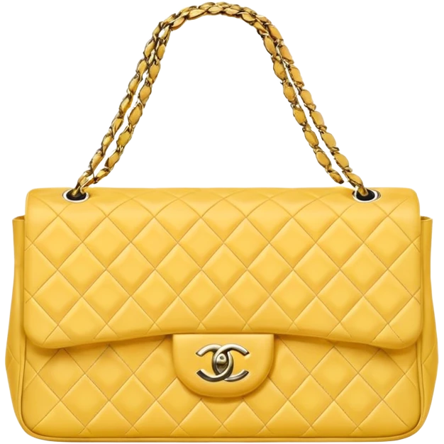 chanel light yellow bag emoji