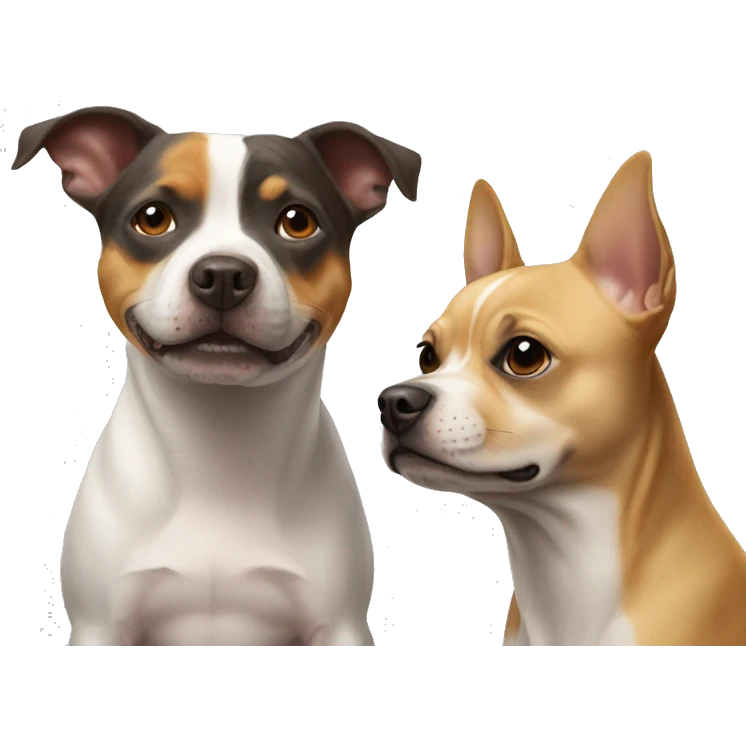 staffy and chihuahua emoji