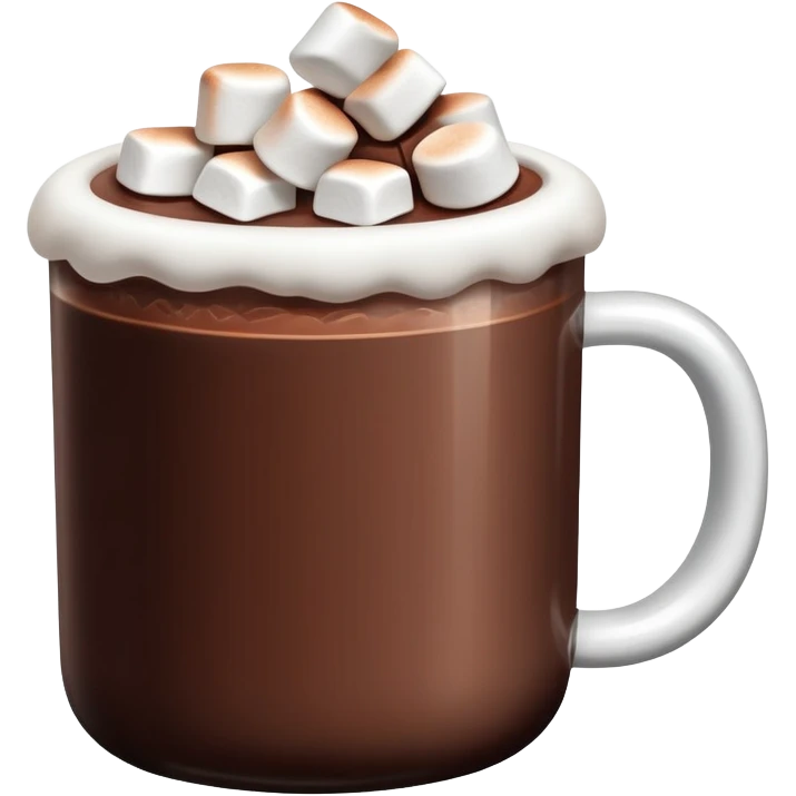 hot chocolate with marshmallows floating on top emoji