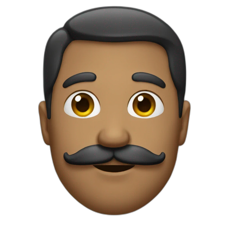 Homme a petite moustache emoji