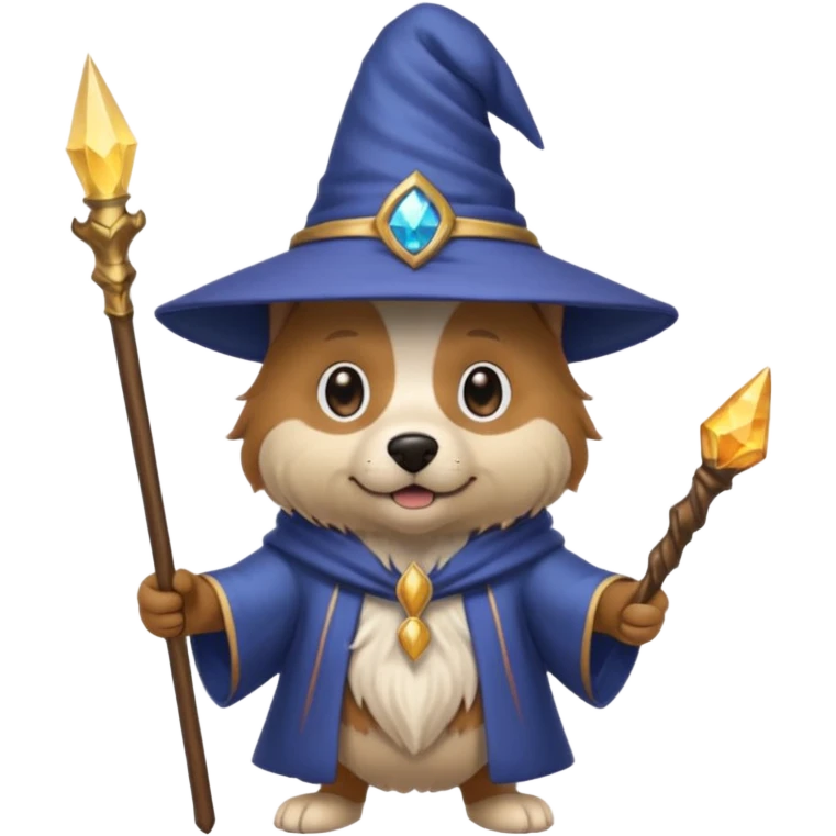 Dog wizard emoji