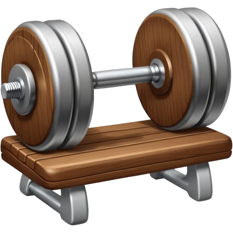 Dumbbell pressure level on a bebch emoji