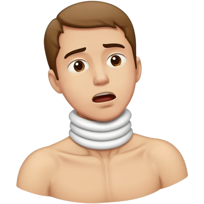 man chocking his own neck  emoji