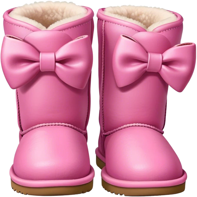 Pink uggs whit a bow emoji