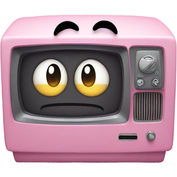 Tv with long Kirby eyes emoji