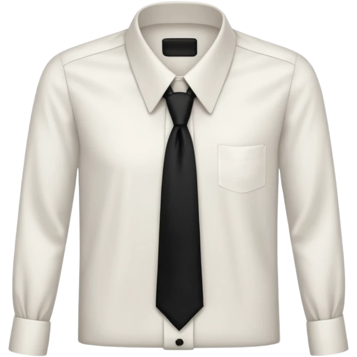 white shirt & black tie (without face, just clothes) emoji