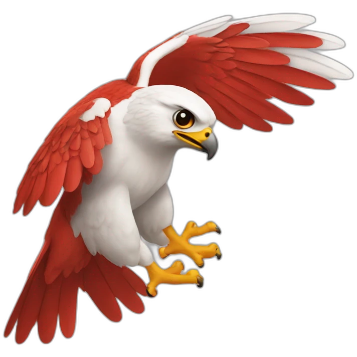 the red falcon is flying emoji