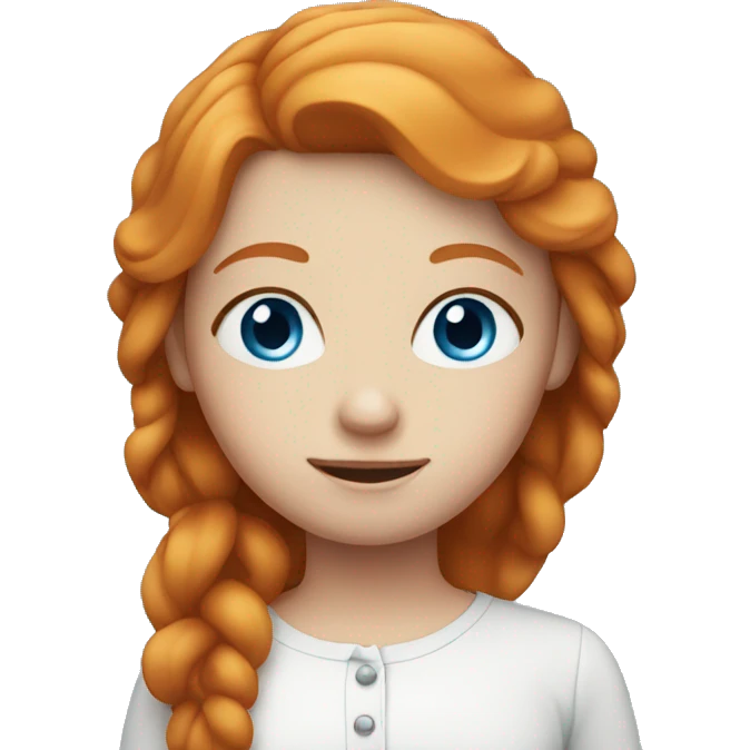 A ginger girl with blue eyes emoji