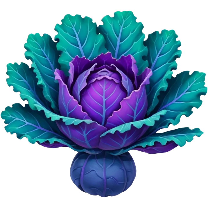Blue and purple kale  emoji