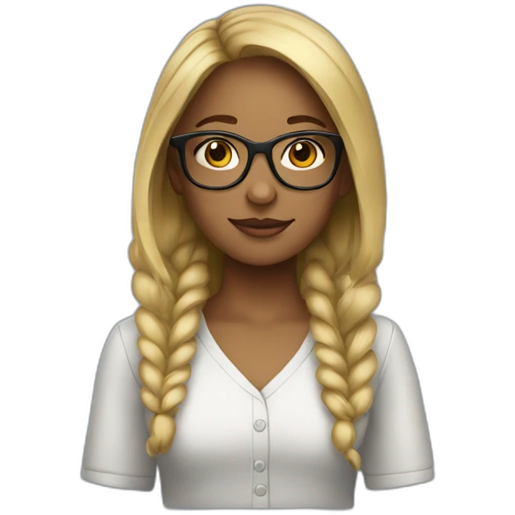The girl with glasses  emoji