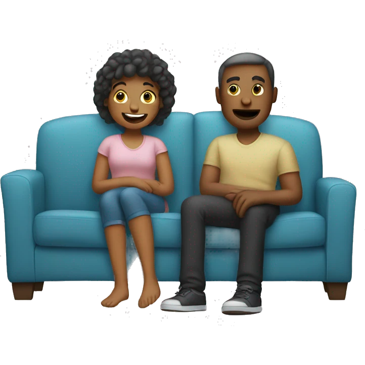 Two people sitting on a couch emoji