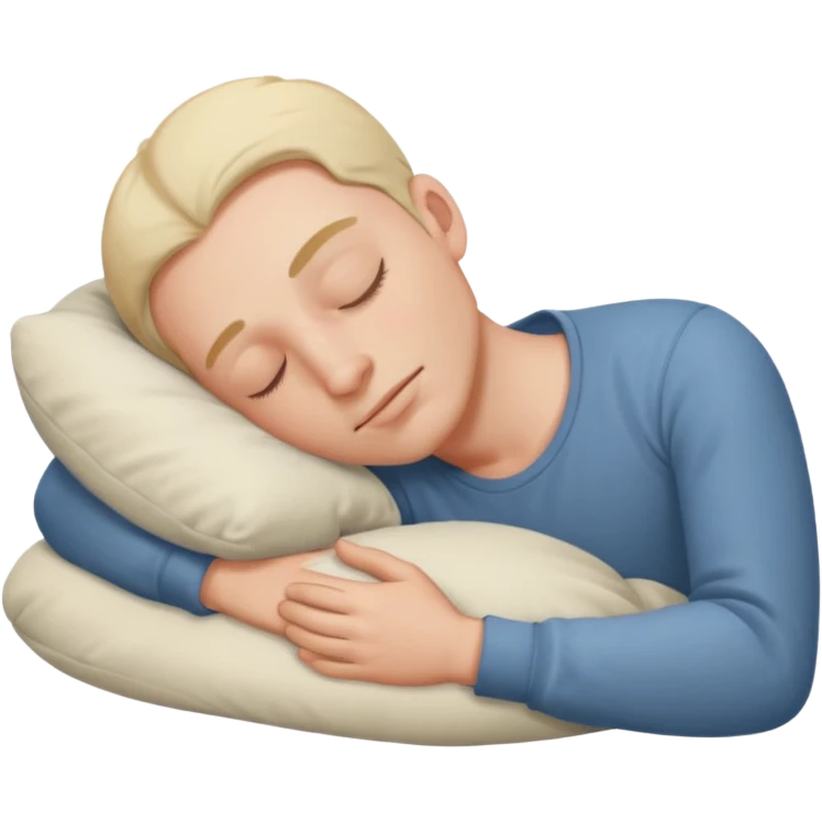 sleeping man with out pillow emoji