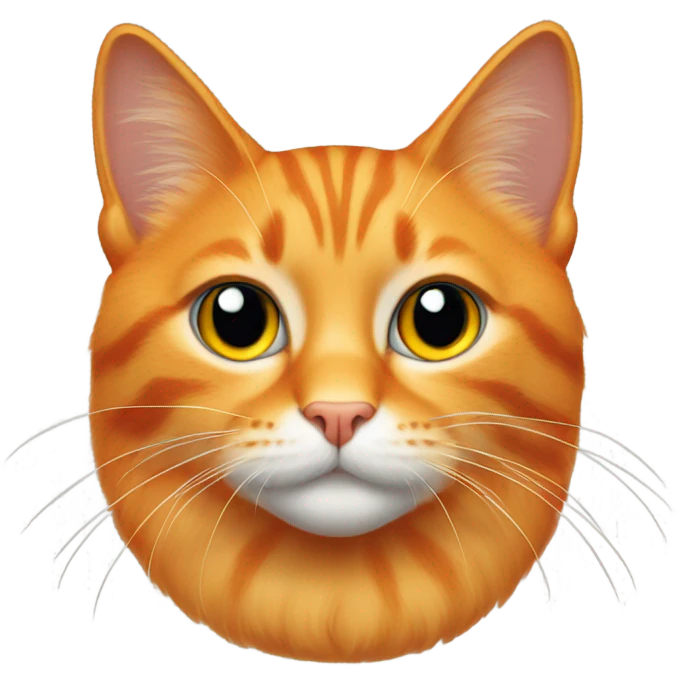 a orange cat with eyes open emoji