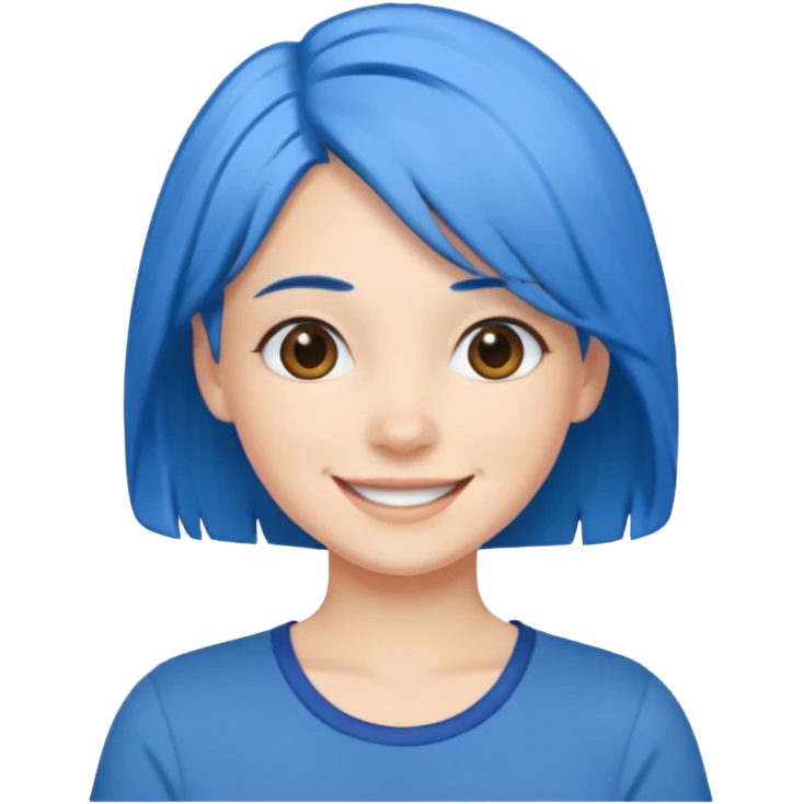 joy inside out blue hair emoji