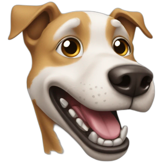 Crazy dog emoji