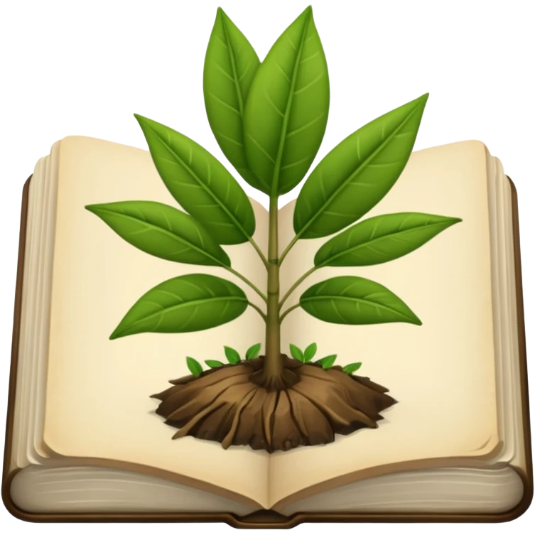 observation log with plant records. Transparent background emoji