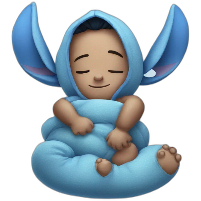 Stitch blue sleep emoji