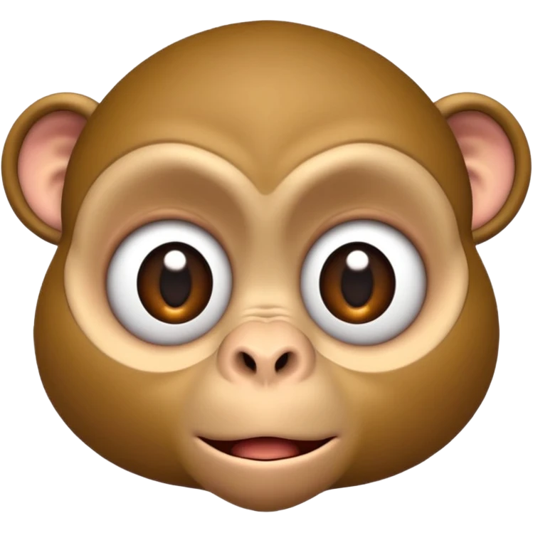 monkey with exaggerated rolling eyes, blending both monkey face and face with rolling eyes emojis emoji