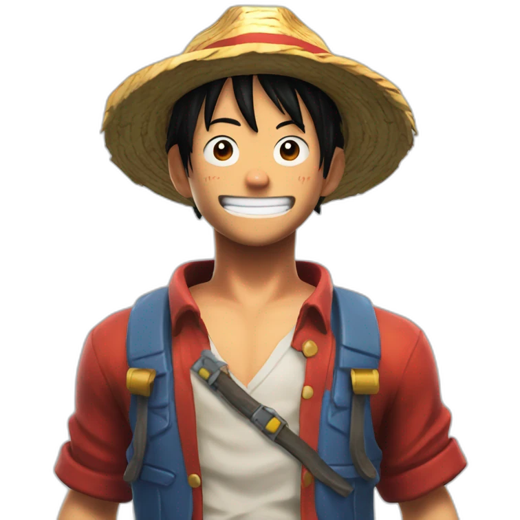 Luffy et un skin fortnite emoji
