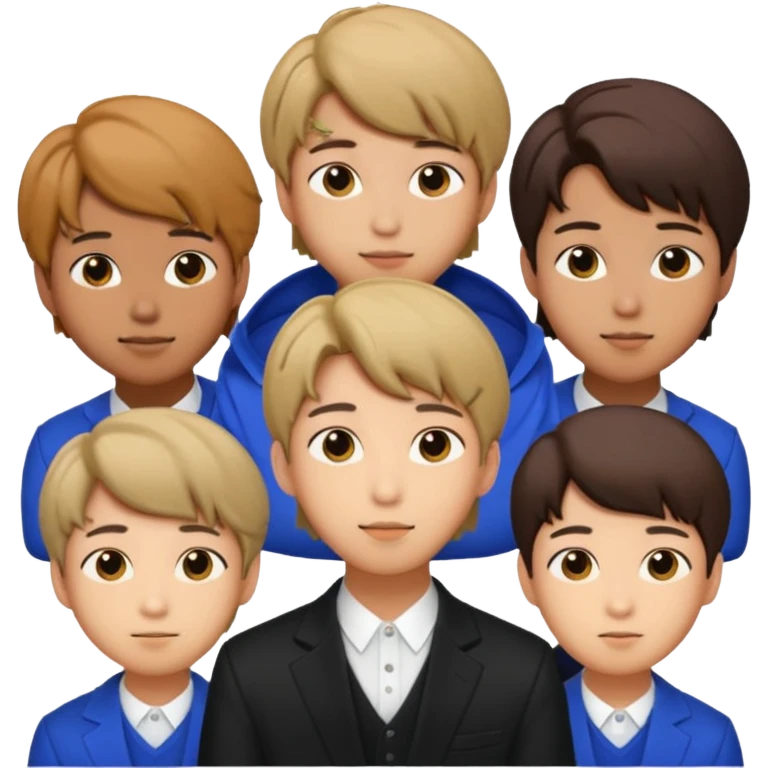 idol V, BTS group emoji