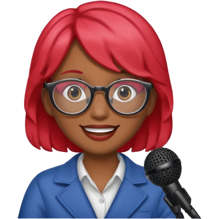 strawberry be hand the mic glasses  emoji