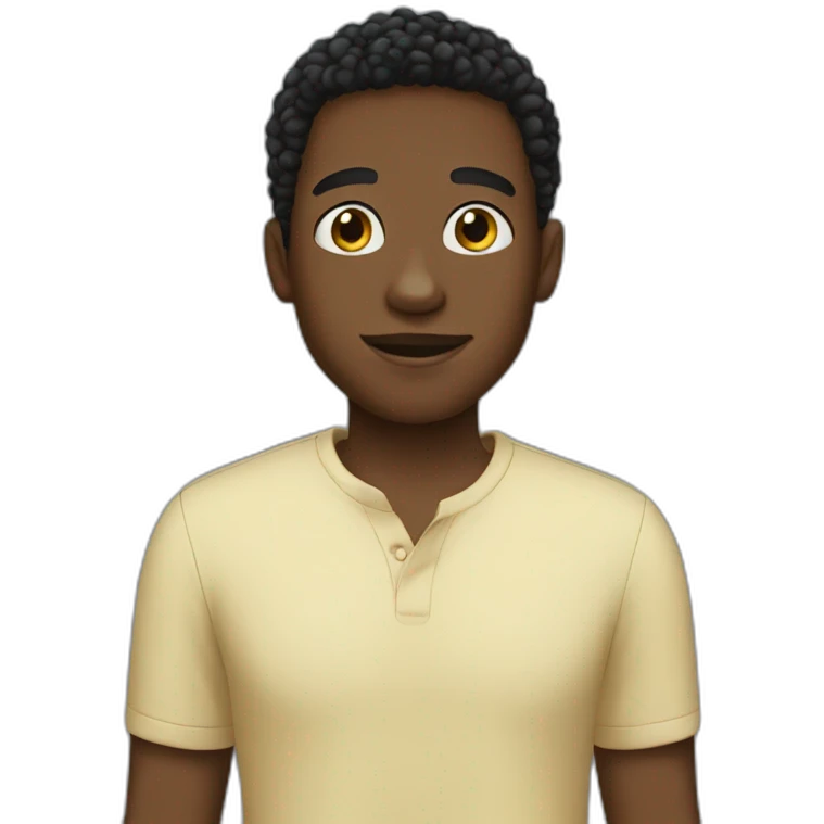 A black boy who shay emoji