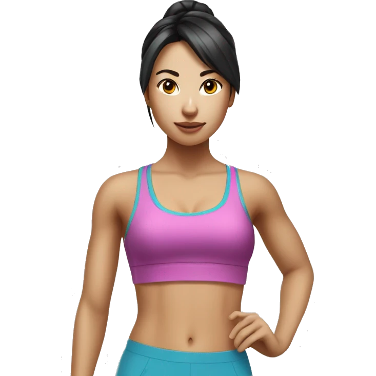 mart girl sport Asian workout emoji