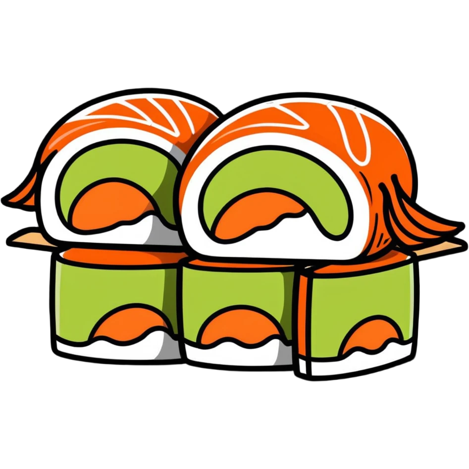 Dancing sushi emoji