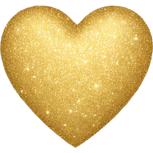 Sparkly gold heart emoji