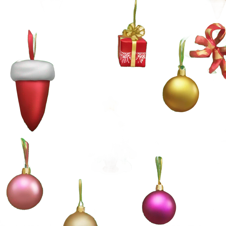 Christmas tree with Ariana grande  ornaments emoji