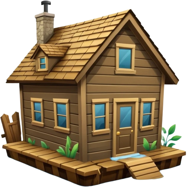 House with flooding around it emoji