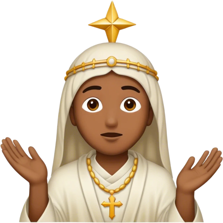 human reaching epiphany emoji
