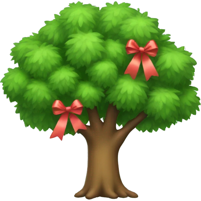 Tree with bows emoji