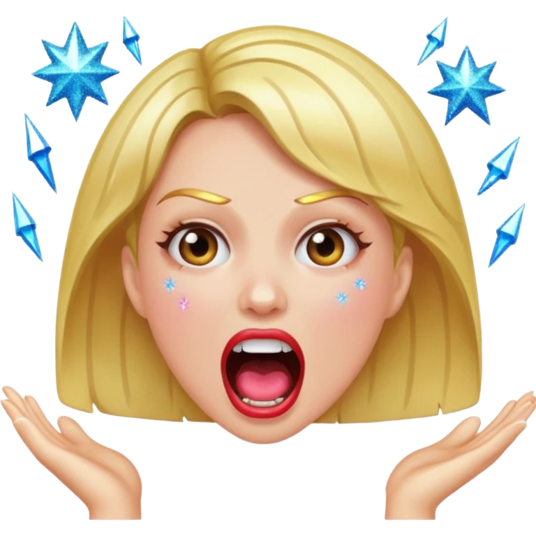 Glitter scream queen emoji