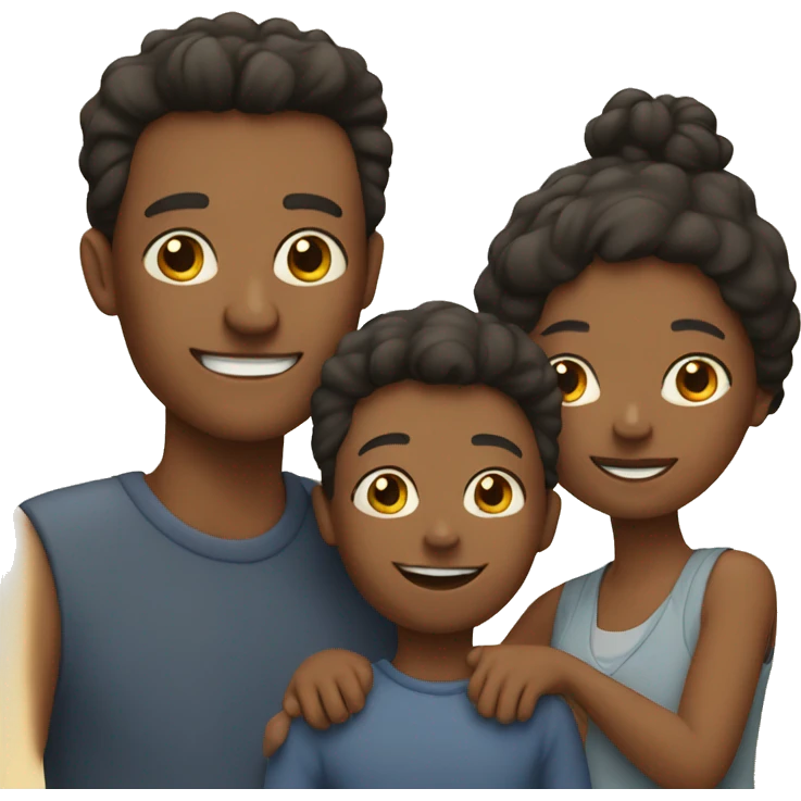 Family with mom and dad with twin boys emoji