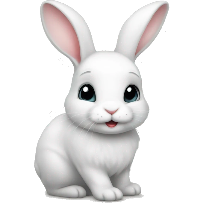 White bunny adorable  emoji
