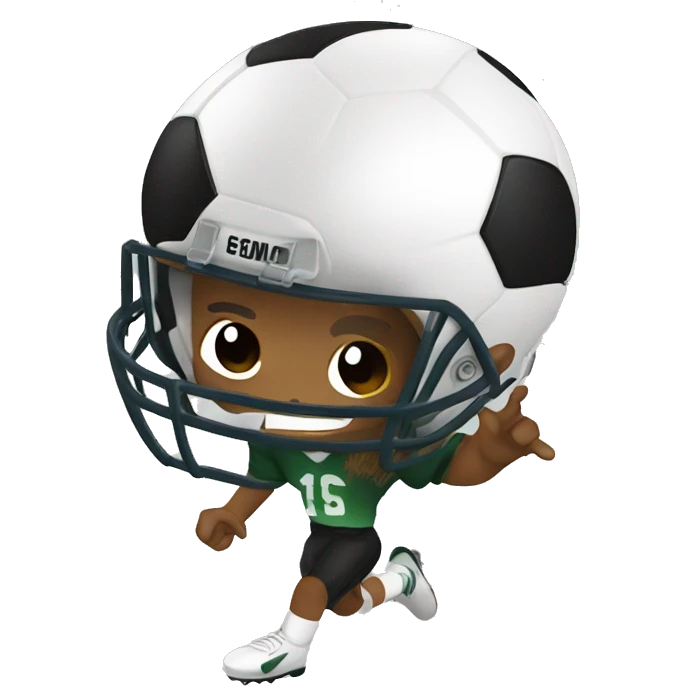 Playing football  emoji