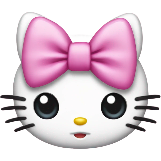 hello kitty with pink bow emoji
