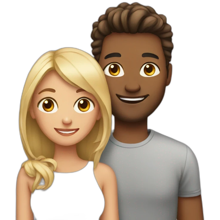 Couple with cat emoji