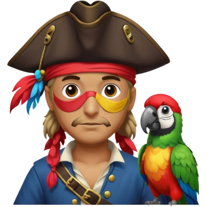 pirate and parrot emoji