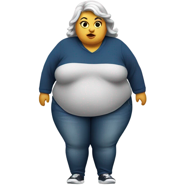 fat woman emoji