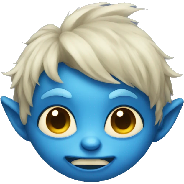 blue gremlin face emoji
