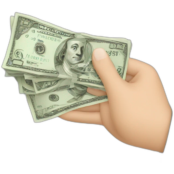 face with hand holding money emoji