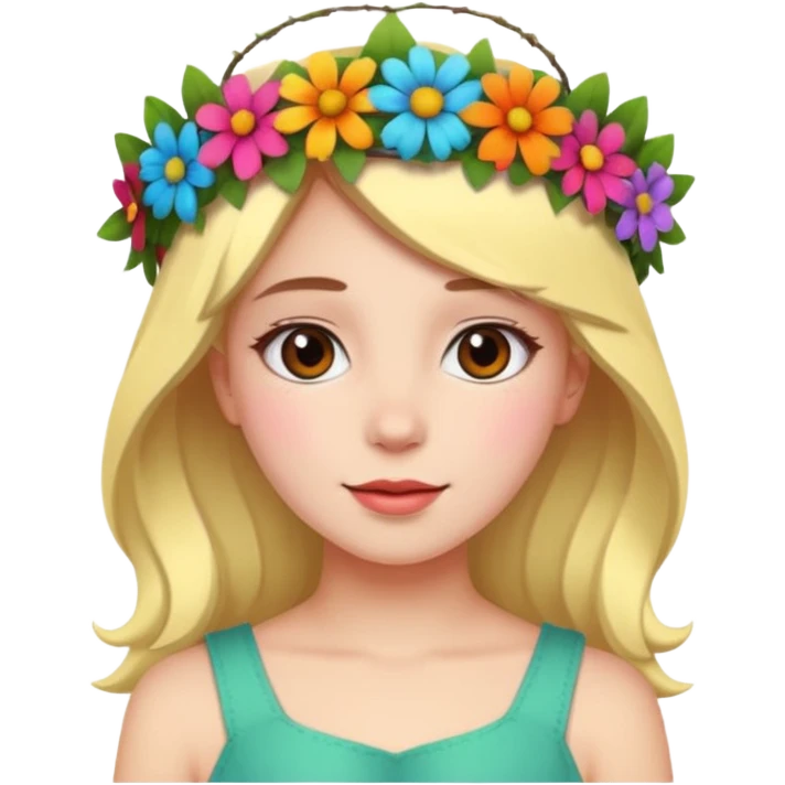 girl with flower crown emoji