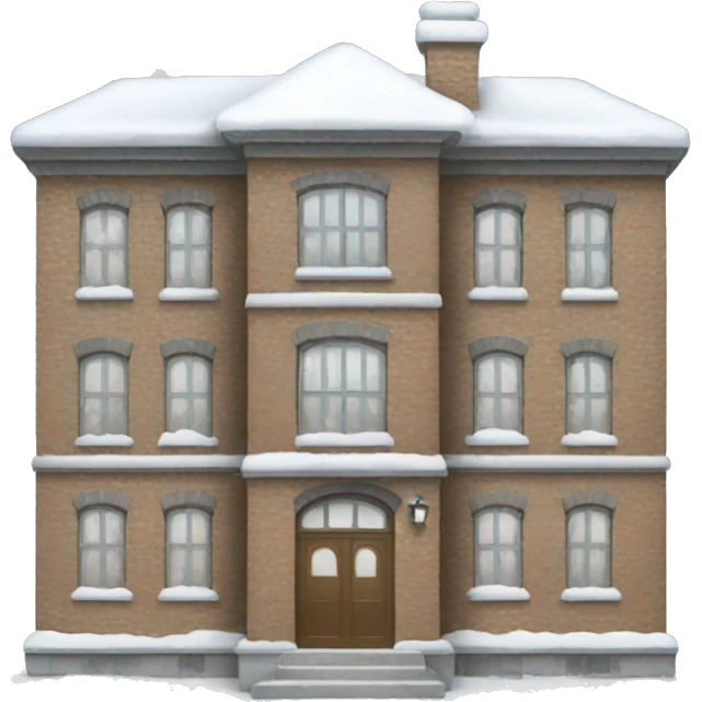 Snowy building  emoji