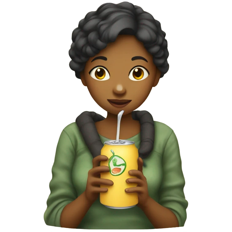 girl drinking applesauce emoji