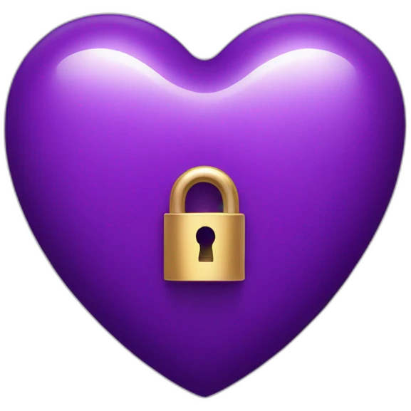 Purple heart Lock emoji
